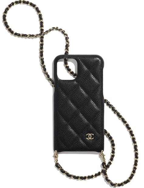 chanel top handle phone holder|chanel iphone case with chain.